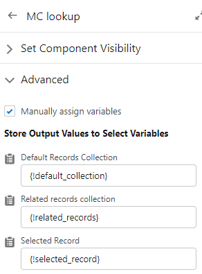 MC Lookup Outputs